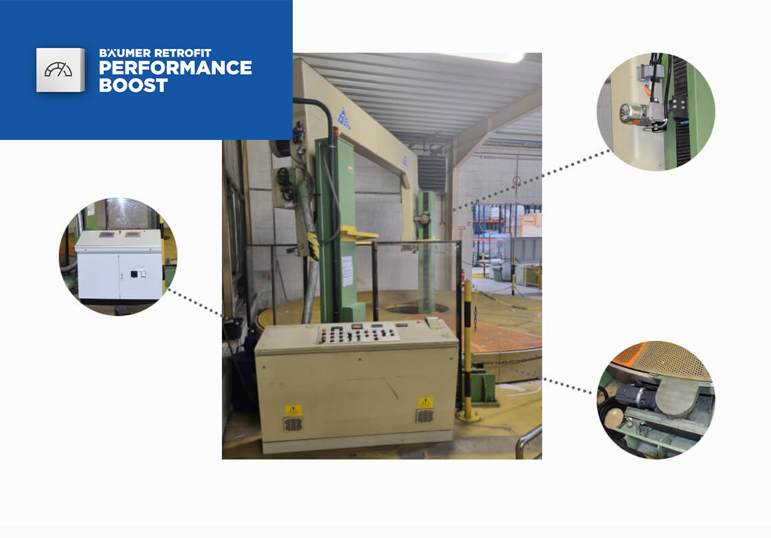 An older foam cutting machine with the renewed parts of the performance boost category.